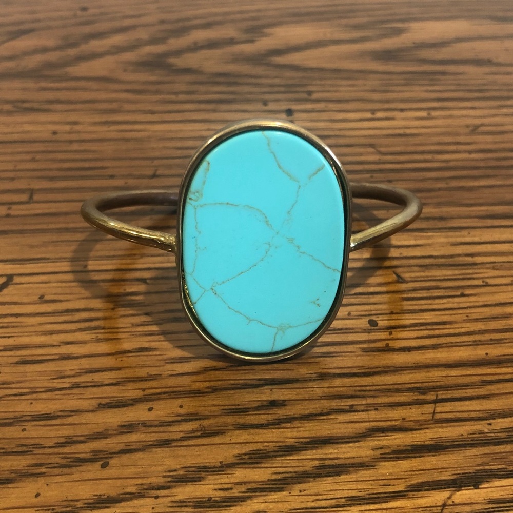 Fun, turquoise & gold color bracelet